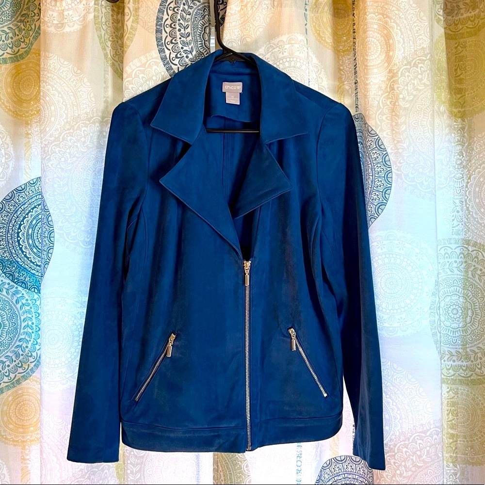 Chico’s Faux Suede Moto Jacket - Size 0 (US4)